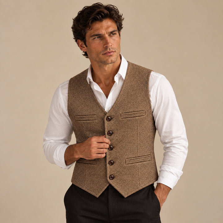The St. Andrews Men's Elegant Button Up Vintage Vest