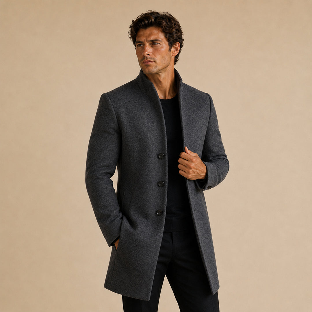 Men's Classic Wool Business Overcoat