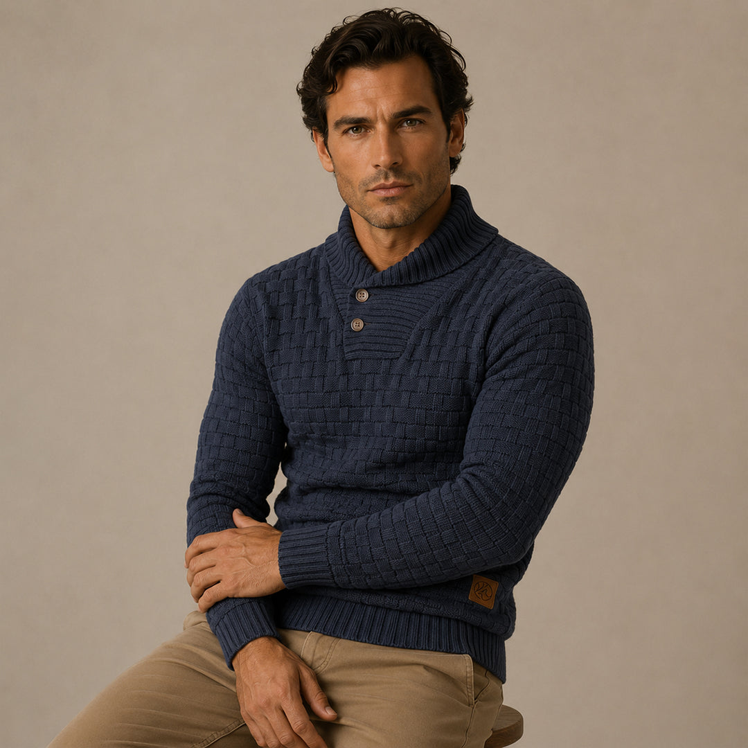 The Stirling Men's Textured Knit Winter Sweater