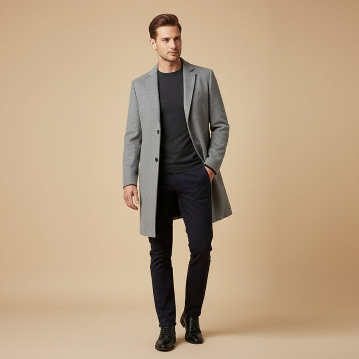 The Ascot Men's Elegant Long Winter Smart Coat