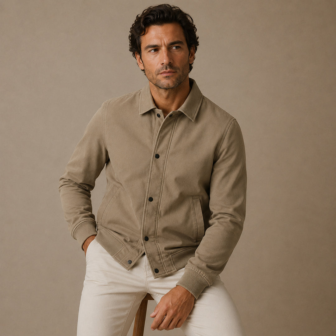 The Princeton Men’s Slim Fit Lightweight Casual Zip Jacket