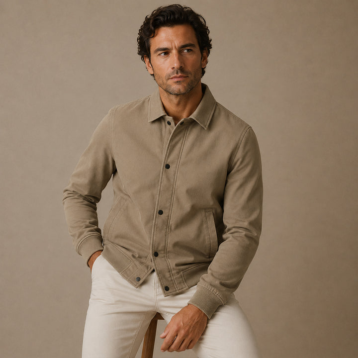 The Princeton Men’s Slim Fit Lightweight Casual Zip Jacket