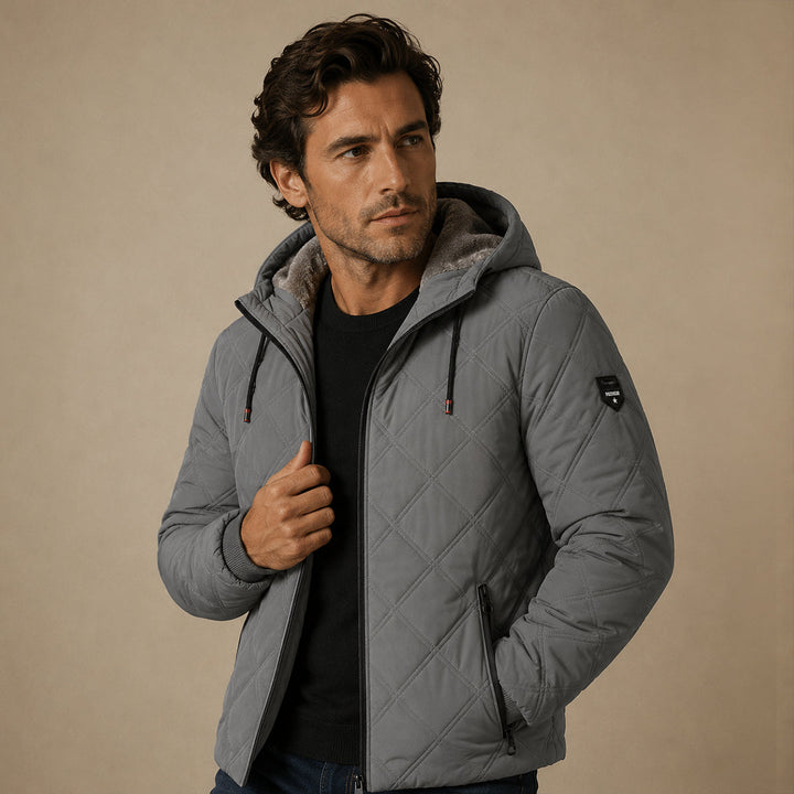 The Coatbridge Men’s Winter Quilted Puffer Jacket with Fleece Lining