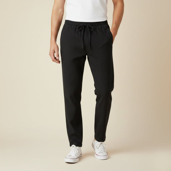The Meadowgate Men’s Lightweight Breathable Drawstring  Cotton Linen Pants