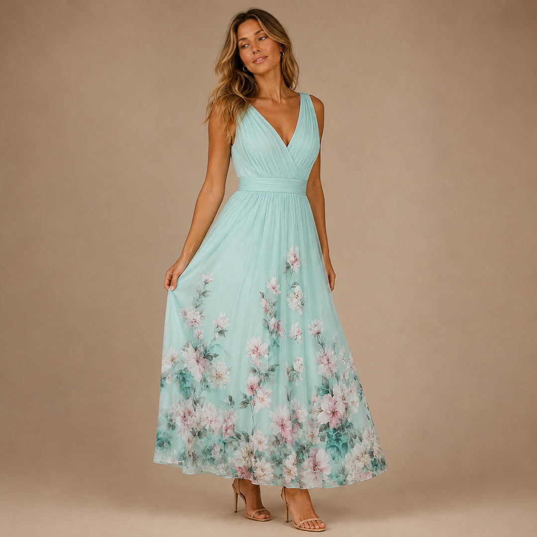 Floral Wedding Guest Maxi Dress