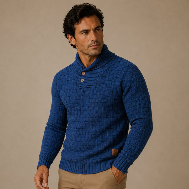 The Stirling Men's Textured Knit Winter Sweater