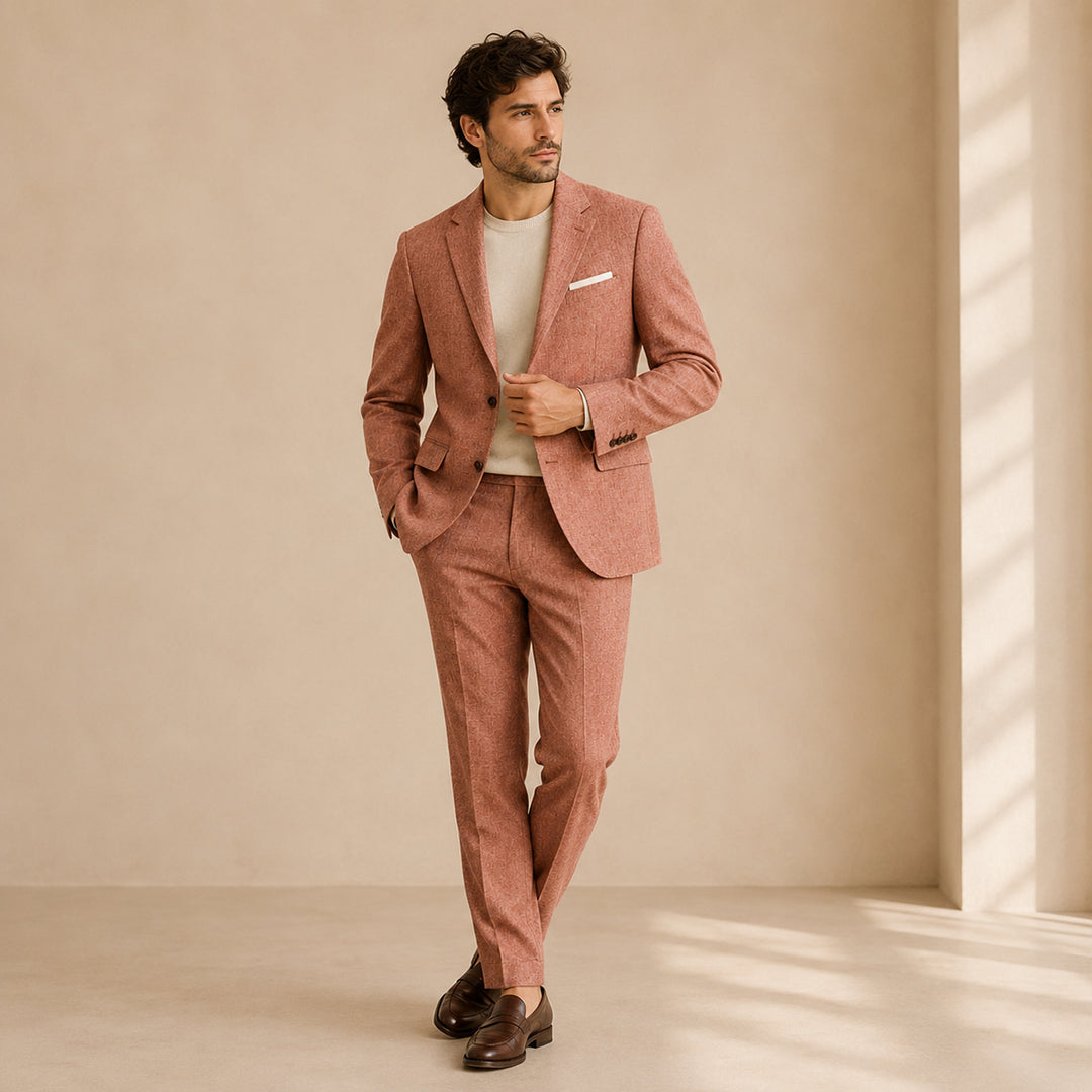 The Ashmeadow Men’s Lightweight Linen 2 Piece Set – Blazer & Pants