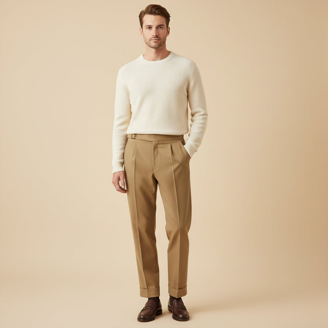 The Monaco Tailored Pants– Men’s High Waisted Pleated Pants