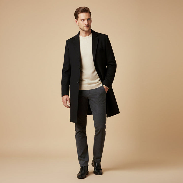 The Ascot Men's Elegant Long Winter Smart Coat