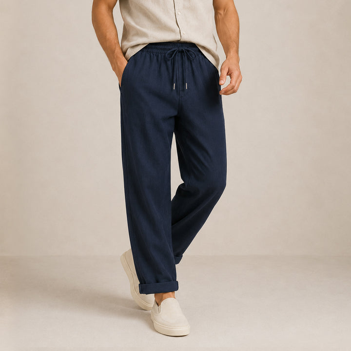 The Maple Ridge Men’s Cotton Linen Wide Leg Pants