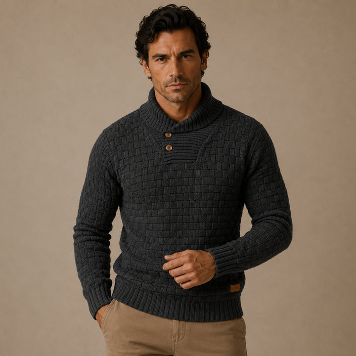 The Stirling Men's Textured Knit Winter Sweater