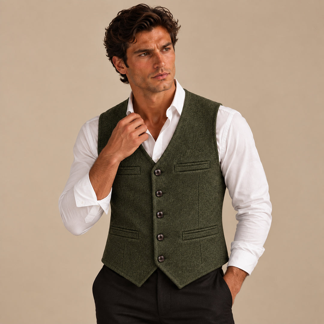 The St. Andrews Men's Elegant Button Up Vintage Vest