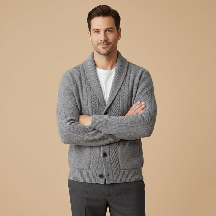 The Edinburgh Men’s Luxury Wool Button Cardigan