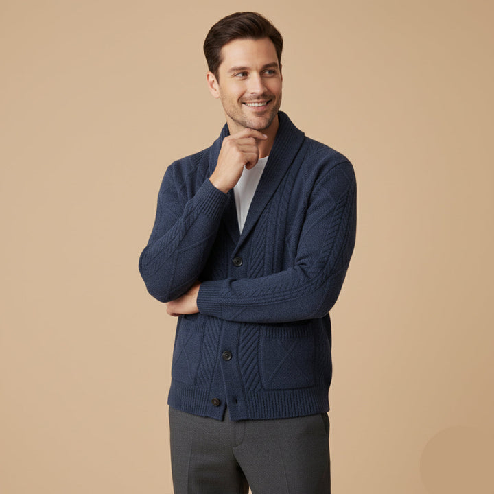 The Edinburgh Men’s Luxury Wool Button Cardigan