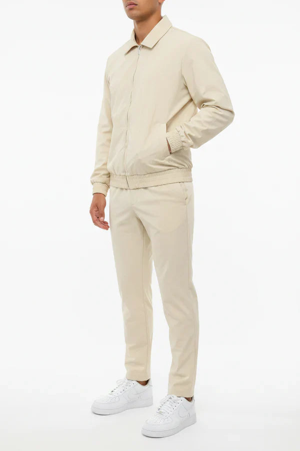 The Reno Men's Premium Tech Tracksuit Set - Beige