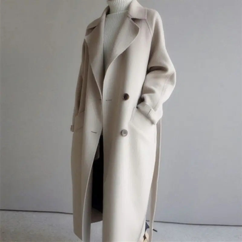 Women's Longline Wool Blend Coat
