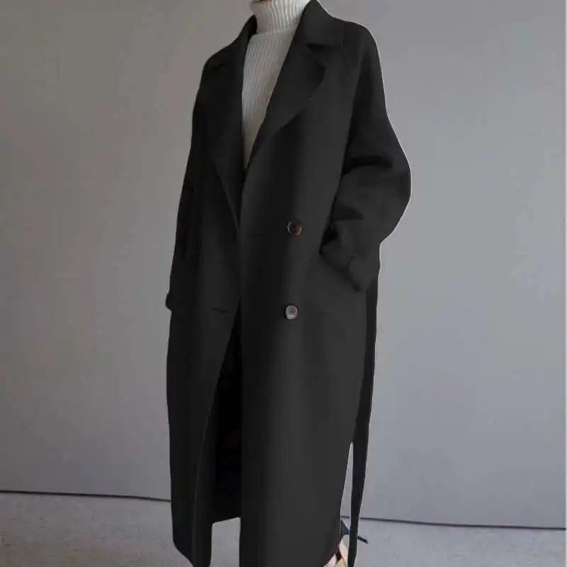 Women's Longline Wool Blend Coat