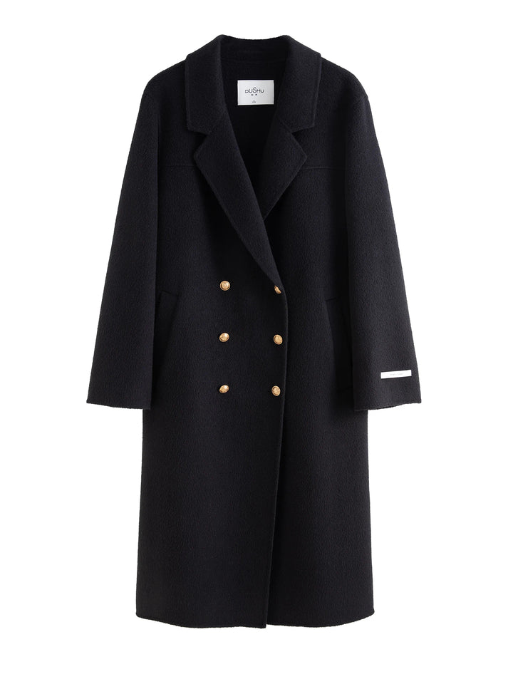Women's Longline Double Breasted Wool Coat
