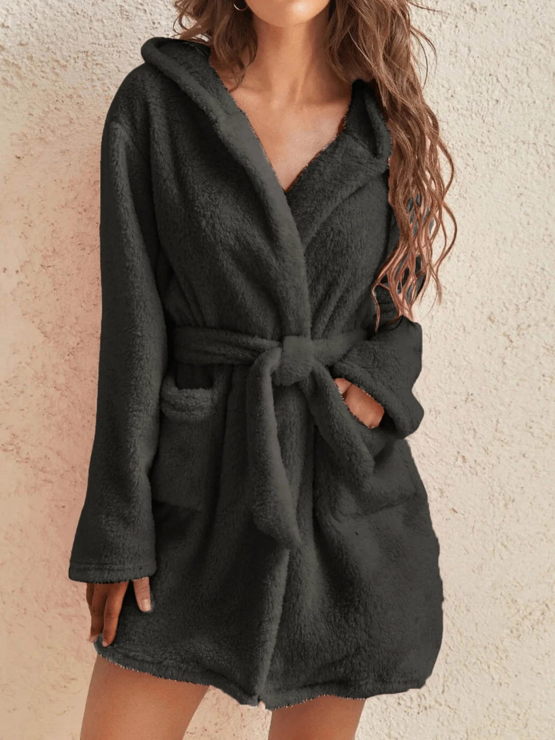 Women's Hooded Fleece Robe