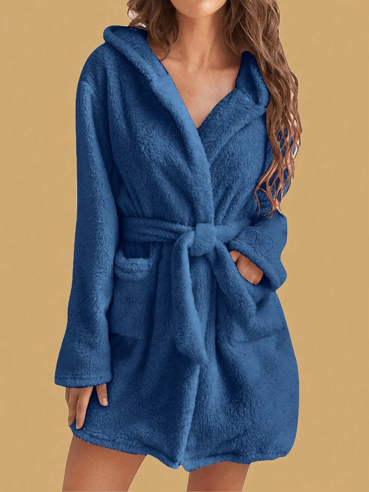 Women's Fleece Robe with Hood