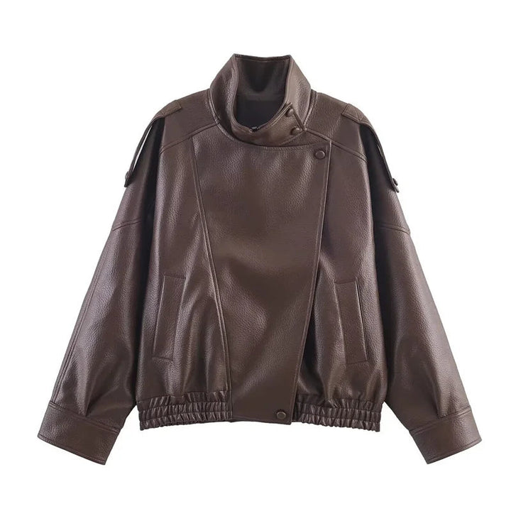 Women's Classic High Collar Bomber Jacket
