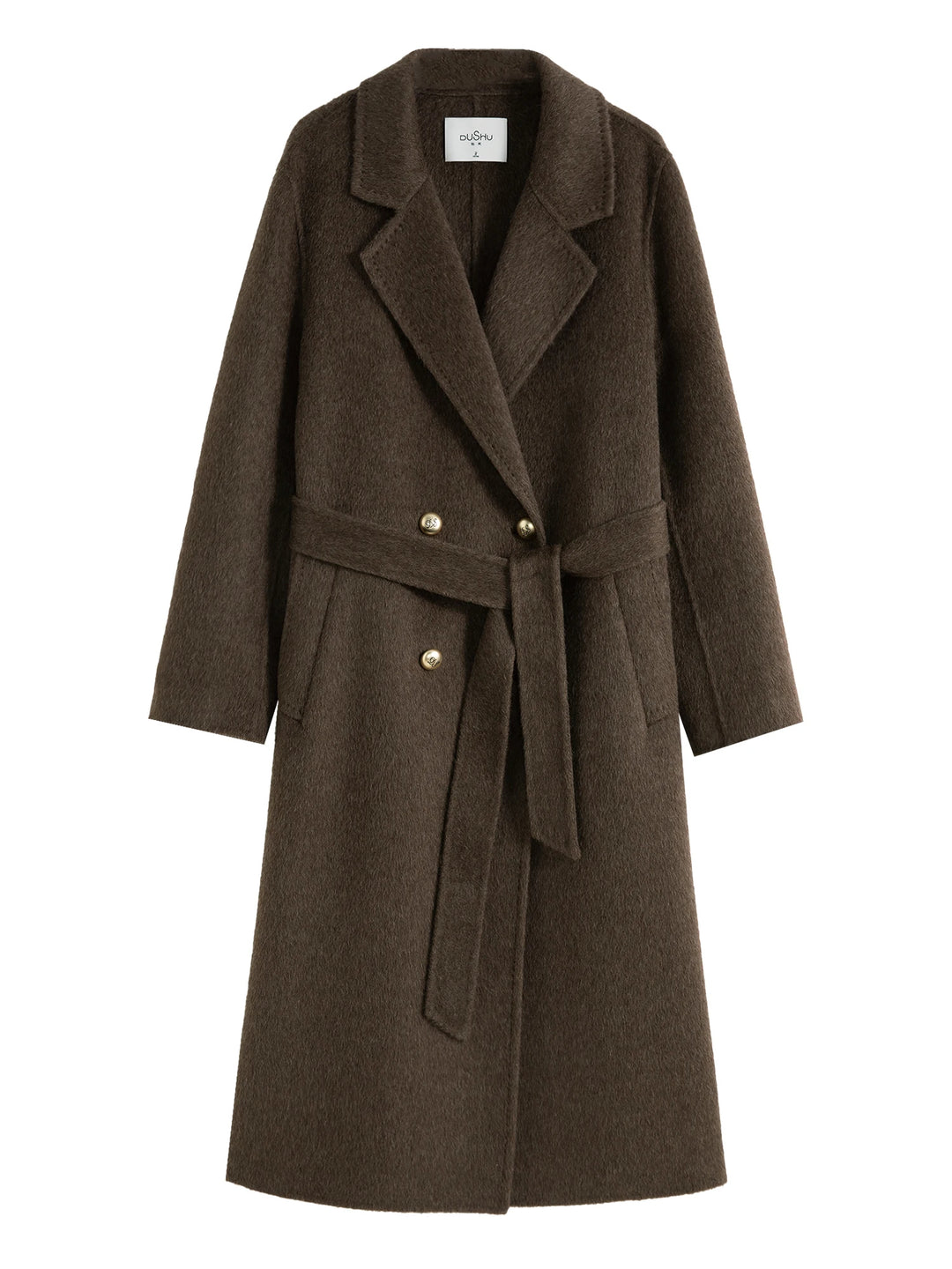 Women's Longline Double Breasted Wool Blend Coat