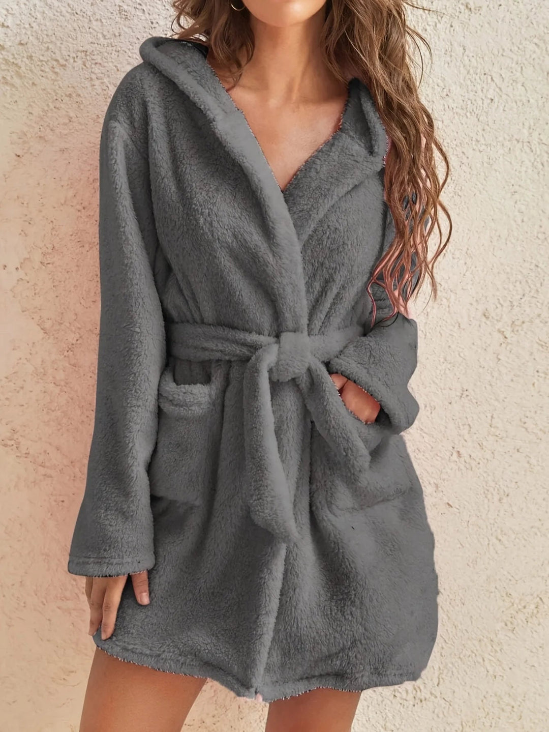 Women's Fleece Robe with Hood