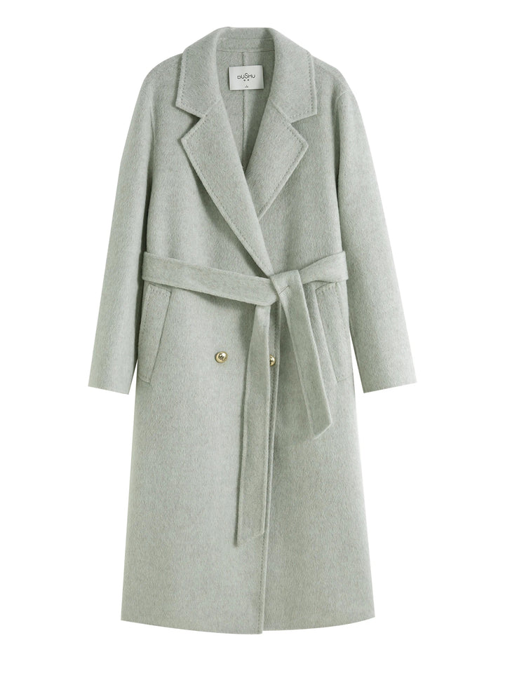 Women's Longline Double Breasted Wool Blend Coat