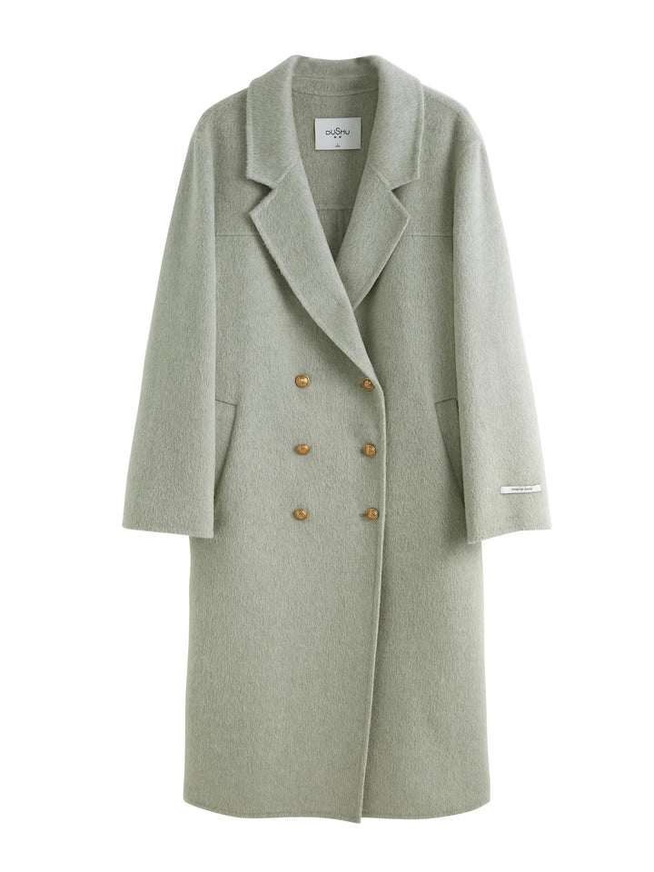 Women's Longline Double Breasted Wool Coat