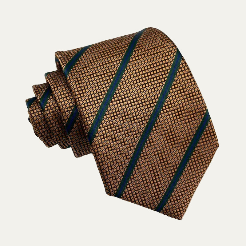 The Monterosso Men’s Luxury Silk Neck Tie - Gold