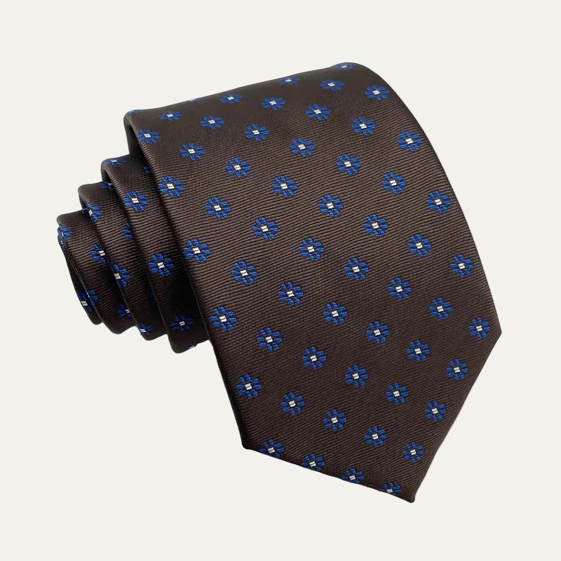 The Monterosso Men’s Luxury Silk Tie - Dark Brown
