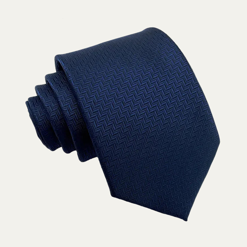 The Monterosso Men’s Luxury Silk Neck Tie - Navy Blue