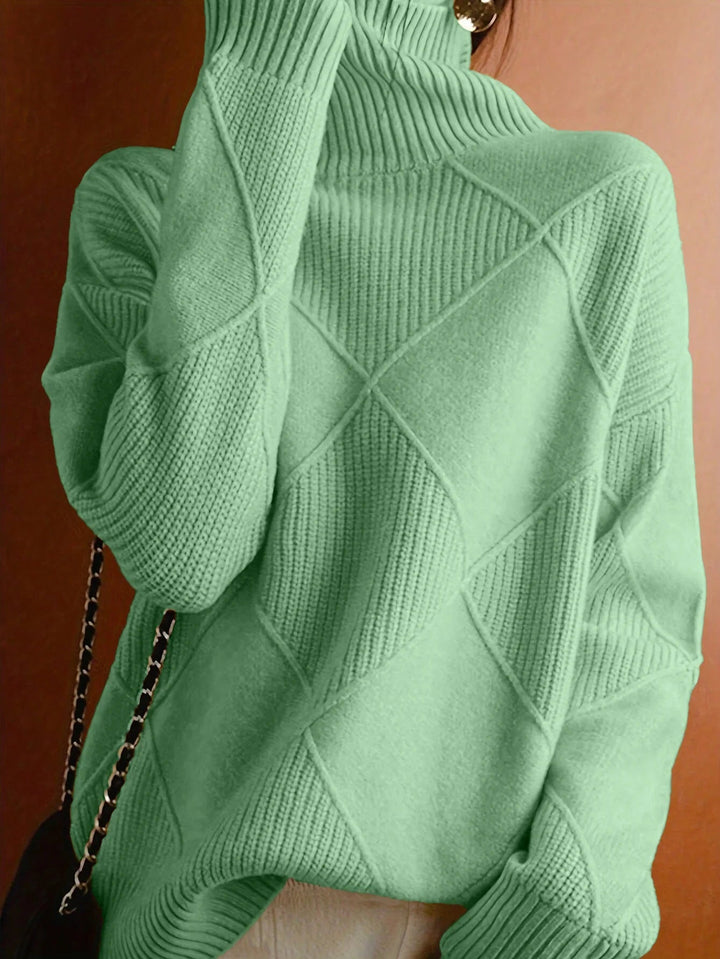 Women's High Neck Knit Sweater