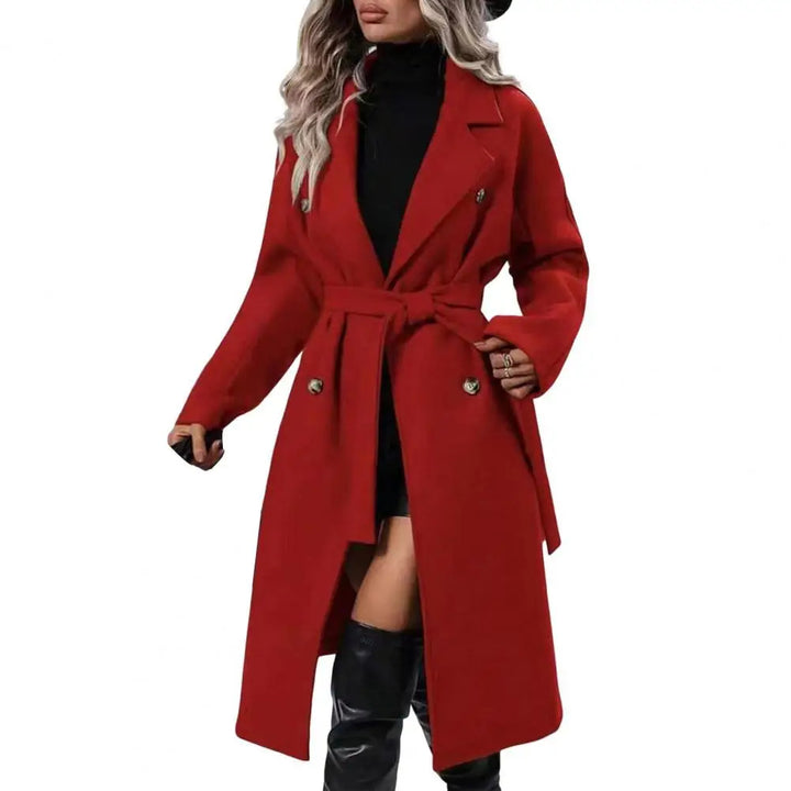 Women's Double Breasted Belted Trench Coat