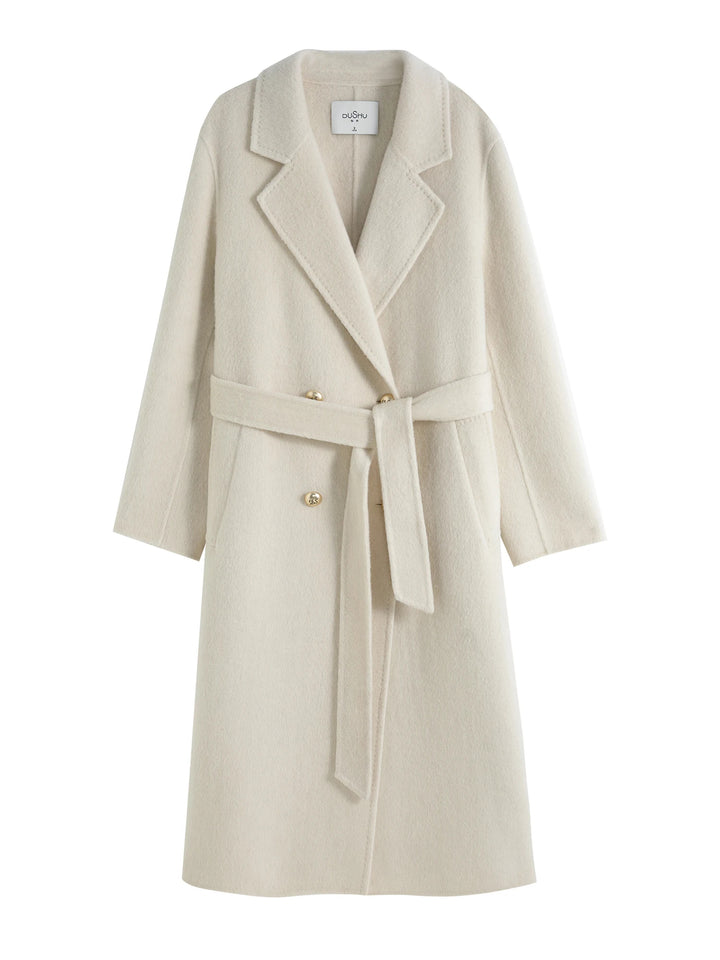 Women's Longline Double Breasted Wool Blend Coat