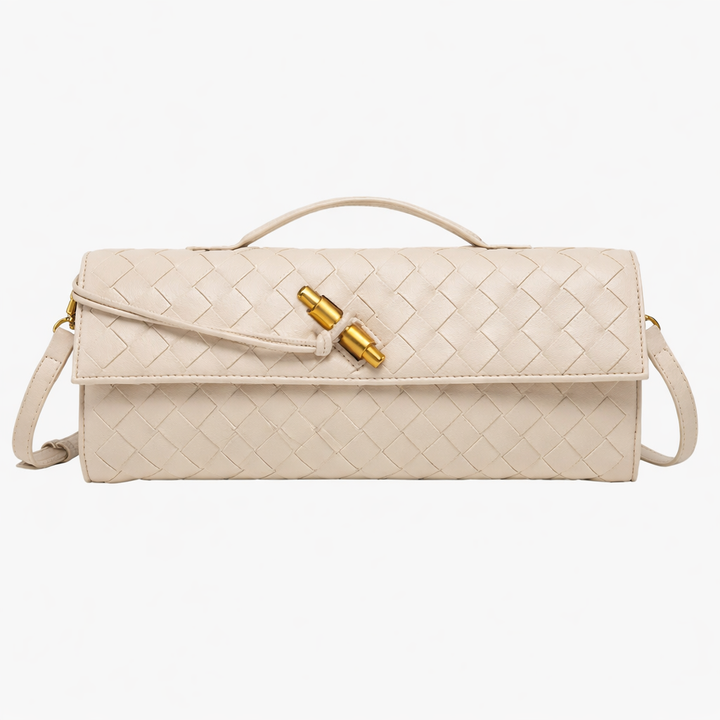 Elegant Woven Clutch Bag – Luxe Evening Shoulder Design