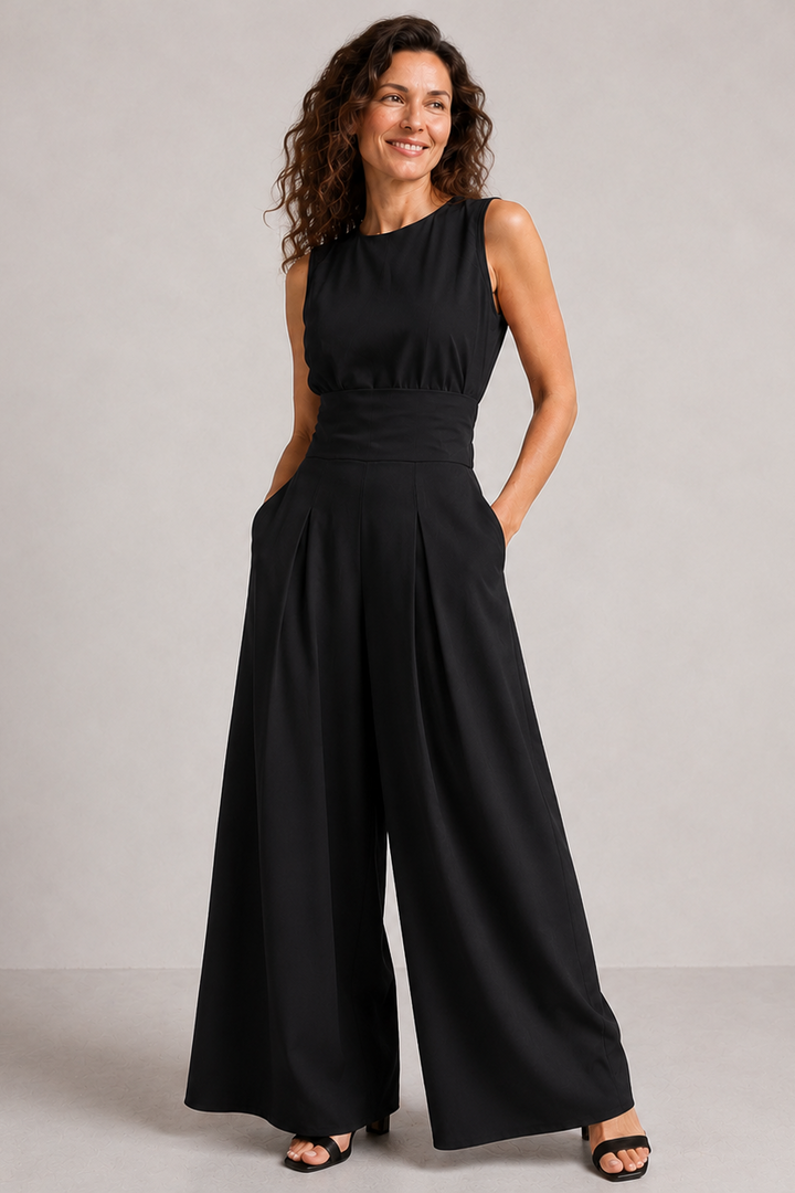 Women's High Neck Wide Leg Jumpsuit